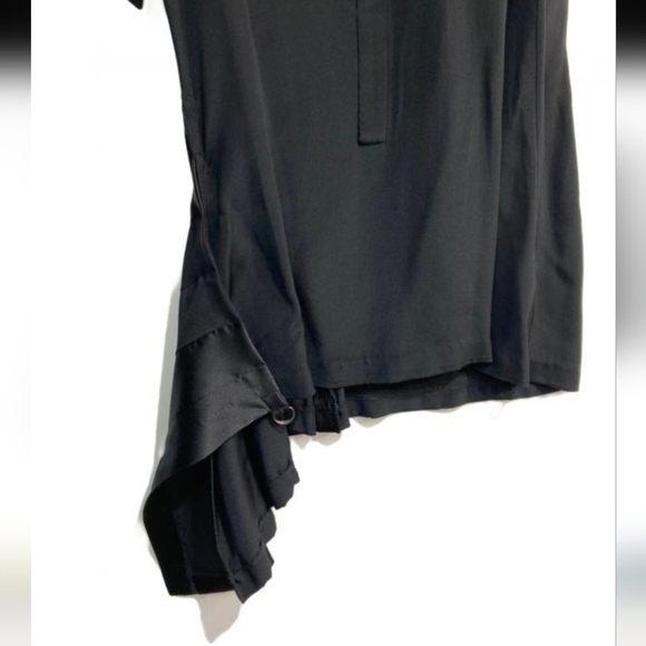 3.1 Phillip Lim Black 100% Silk Short Sleeve Dress Sz 0 - Picture 11 of 12